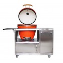 Kamado avec meuble support Inox