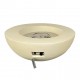 Table basse ronde en GRC avec brasero rond intégré Burgos Beige