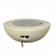 Table basse ronde en GRC avec brasero rond intégré Burgos Beige
