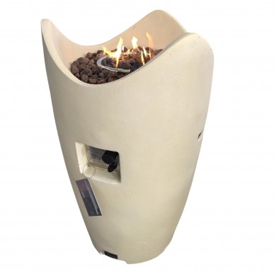 Brasero de Gas Moderno Diseño, Confort y Calor Intenso ROSAS beige