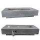 Table basse en GRC avec brasero rectangle à Gaz intégré - Toledo Gris Beton