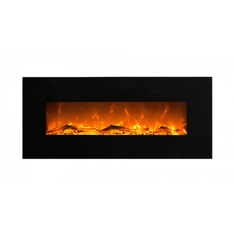 CHEMINÉE ÉLECTRIQUE DESIGN AVEC FACADE NOIRE KAMIN NEGRA 50