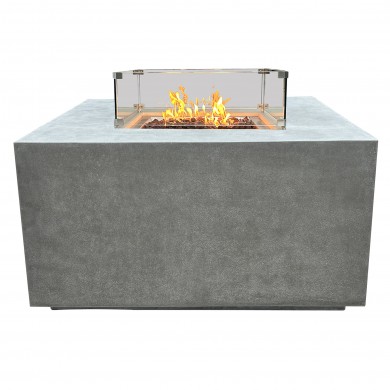 Brasero a gas cuadrado Sevilla gris claro