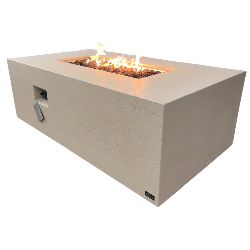 Brasero à gaz rectangulaire Valencia – Beige