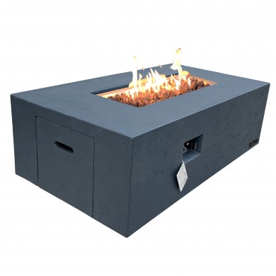 Brasero de Gas Rectangular Valencia – Gris Oscuro