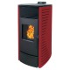 Estufa de pellets automática Vera 13 kW – Roja