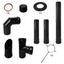 Kit accesorios para estufas de pellet con conducto de Ø80 mm