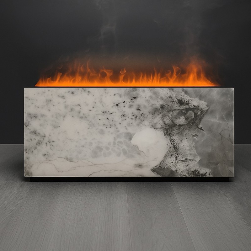 Orion 700 Foyer à vapeur d’eau – Socle Céramique Pandora 950×400×450 mm