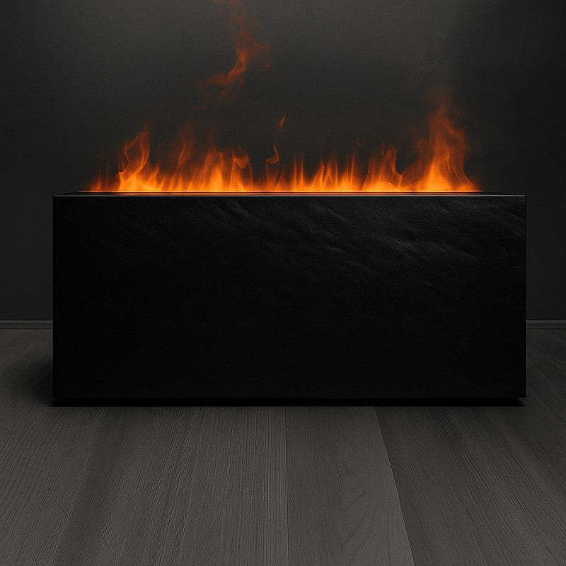 Orion 700 Foyer à vapeur d’eau – Socle Céramique Ardoise Noire 950×400×450 mm kaminklaus