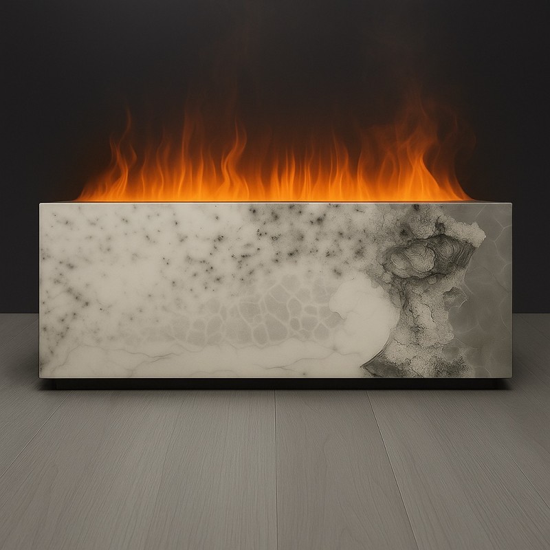 Orion 1000 Foyer à vapeur d’eau – Socle Céramique Pandora 1250×400×450 mm