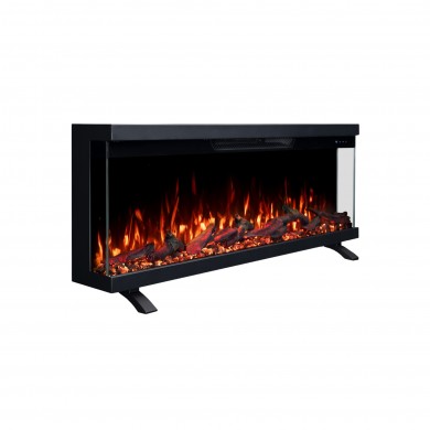 Chimenea Eléctrica SANTANDER 42 ULTRA SLIM – 3 Caras de Vidrio Panorámicas