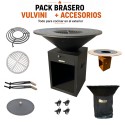 Vulvini Pack Premium : brasero plancha + accessoires