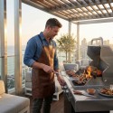 Tablier de cuisine en cuir marron