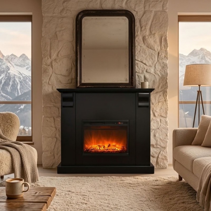 Cheminée électrique KAMIN ROYAL noire